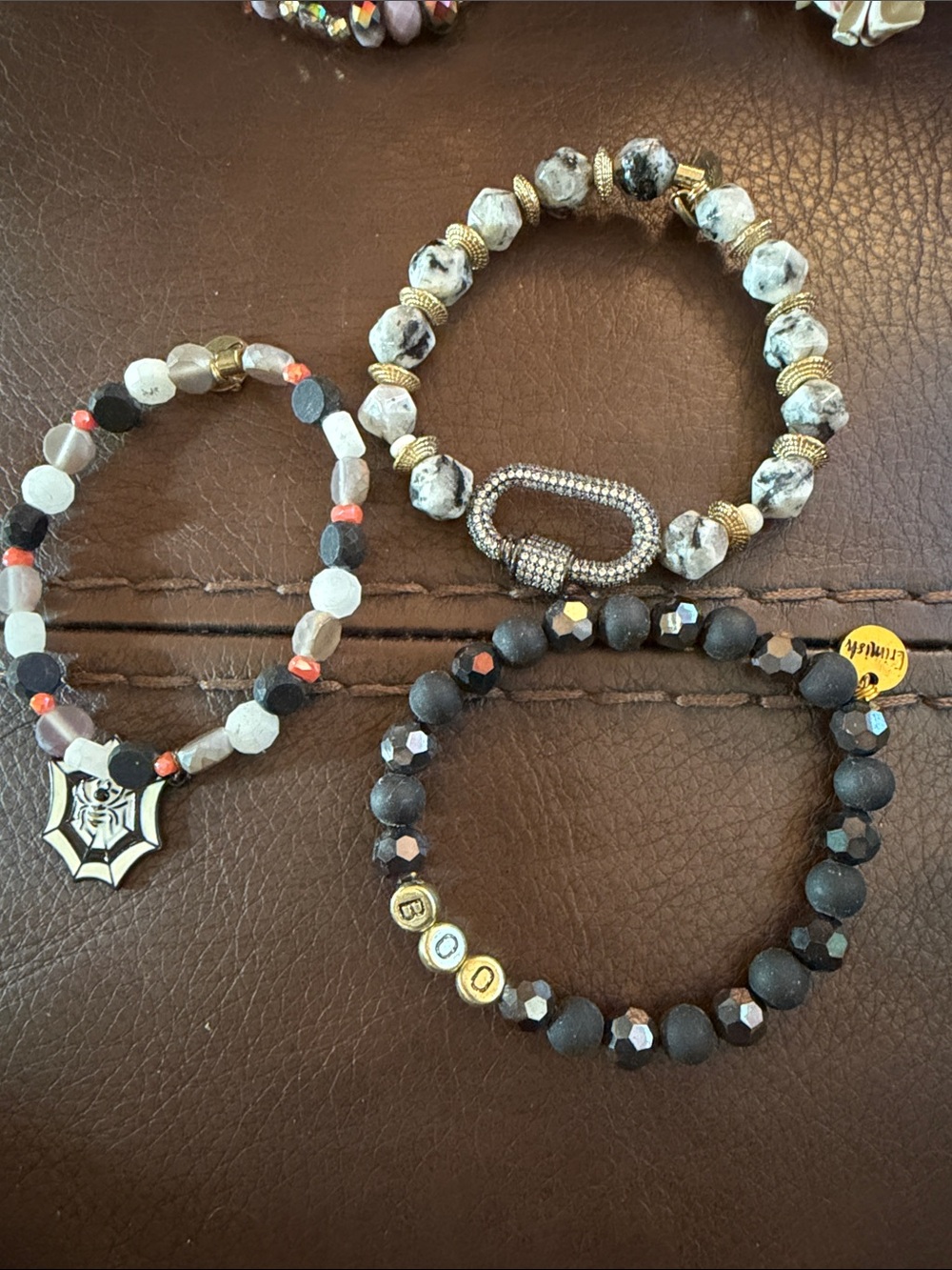 Halloween themed 3 bracelet Erimish stack